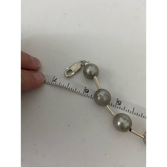 bead bracelet with sterling silver clasp - Picture 5 of 5